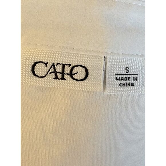 Cato S Ivory Lace Accent Button Down Shirt - Picture 3 of 4